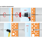Kołki do styropianu wbijane z trzpieniem tworzywowym z krótką strefą rozpierania 10 x 70 (200szt)