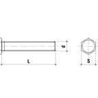 Śruby metryczne 5,8 z łbem sześciokątnym z pełnym gwintem 5,0 x 16 (3kg)